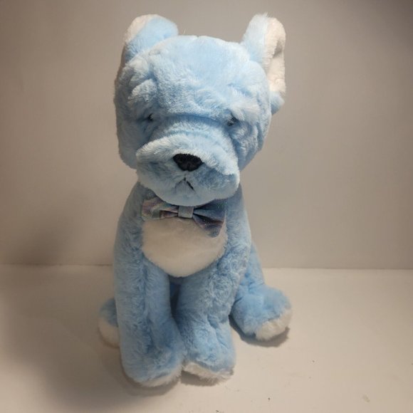 FAO Schwarz 11" Sparklers Blue Bulldog Puppy Plush - Picture 1 of 7